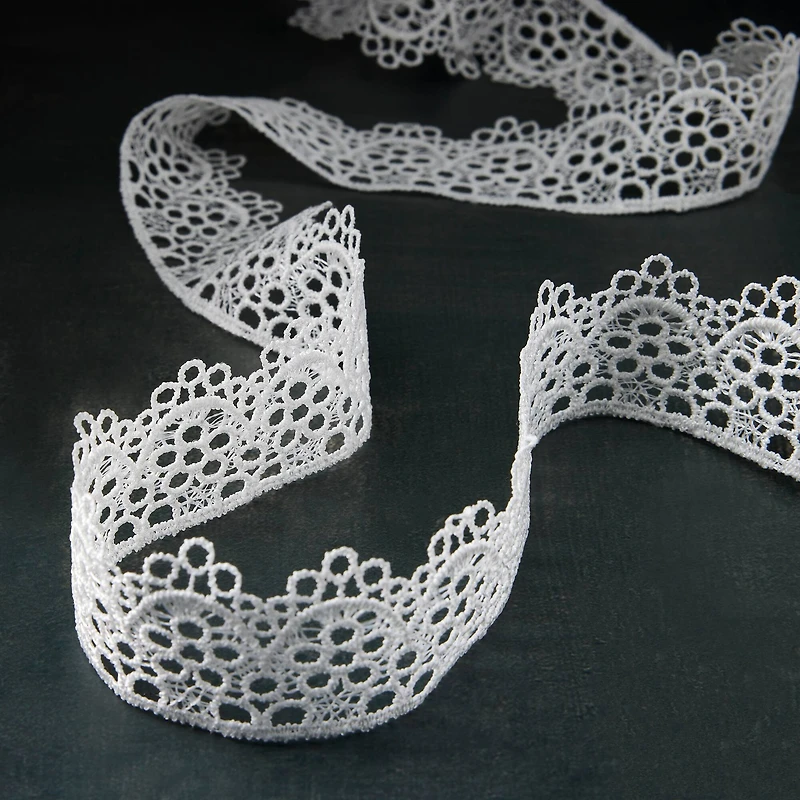 1.5" x 3yd. Lace Flower Ribbon by Celebrate It®