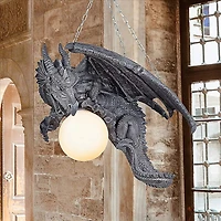 Design Toscano 21" Nights Fury Sculptural Hanging Dragon Lamp