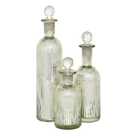 Clear Glass Glam Decorative Jars, 3ct.