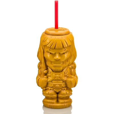Geeki Tikis Masters of the Universe He-Man Plastic Tumbler with Straw, 25oz.