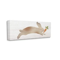 Stupell Industries Rabbit & Carrot Grain Pattern Canvas Wall Art