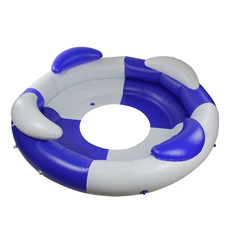 7ft. Inflatable Blue & White Swimming Pool Lounger
