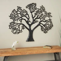 Black Aluminum Metal Tree Large Textured Wall Decor