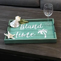 Elegant Designs™ 15.5" Island Time Serving Tray with Handles