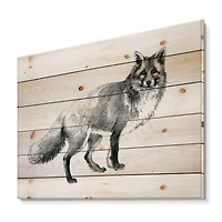 Designart - Monochrome Portrait Fox
