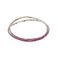 Crystal Lane DIY Silver & Rose Rhinestones Bracelets, 2ct.