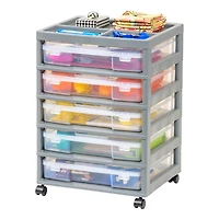 IRIS Gray 5-Case Scrapbook Cart