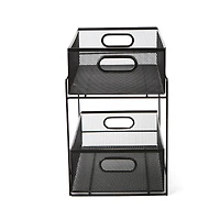 Mind Reader 2-Tier Metal Mesh Organizer Slide Out Basket Drawer