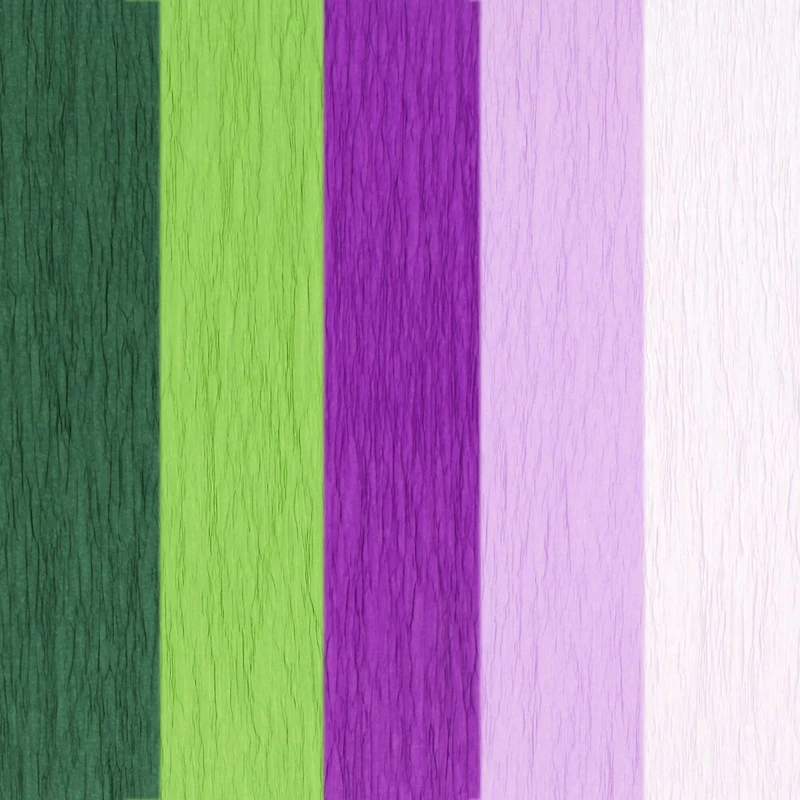 6" x 6.5" Greens & Purples Crepe Paper, 25 Sheets by Recollections™