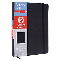 Black Page Premium Hardcover Journal, 6" x 8" by Artist's Loft™