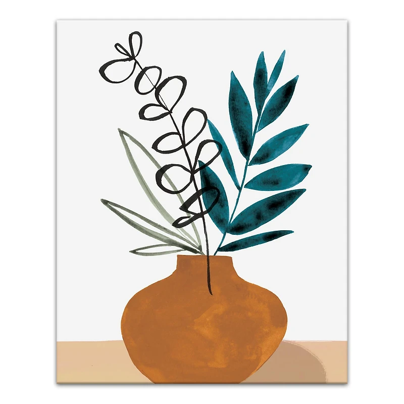 Teal Branches 16" x 20" Canvas Wall Art