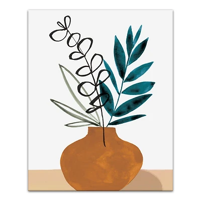 Teal Branches 16" x 20" Canvas Wall Art