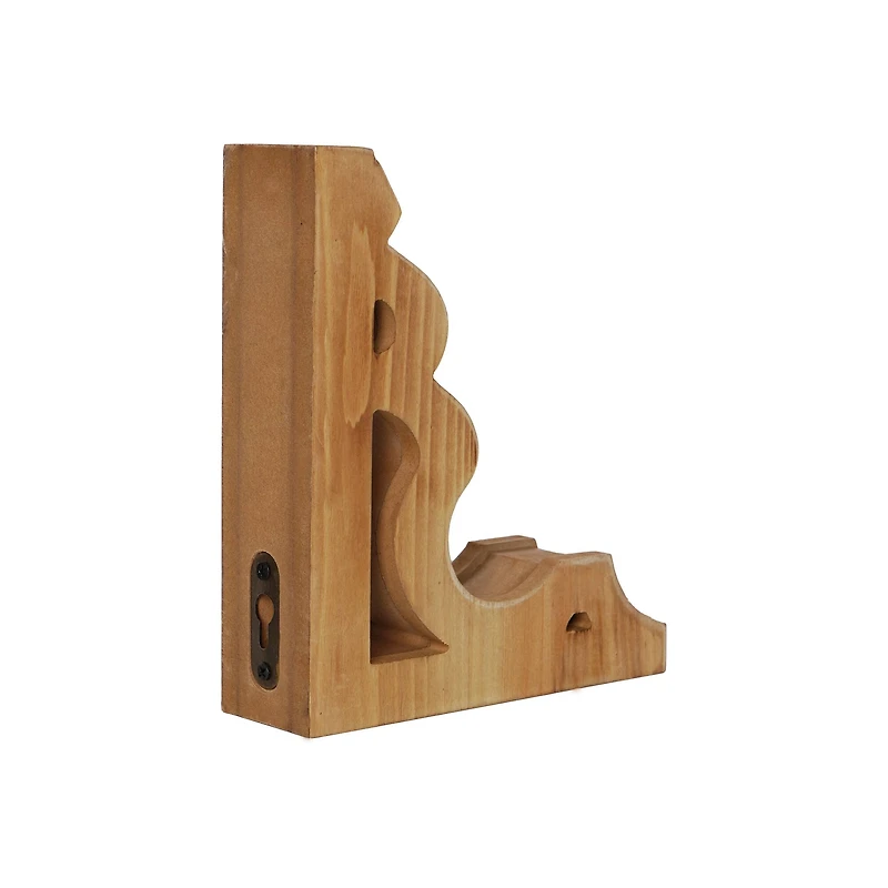 Natural Distressed Antique Wood Corbel Wall Shelf Brackets (Set of 2)