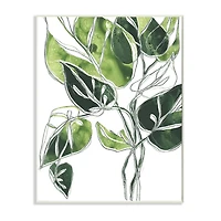 Stupell Industries Intricate Palm Vines Unique Green Leaves Wall Plaque
