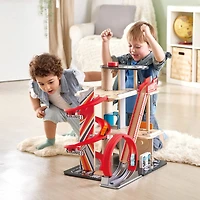 Hape Gearhead Stunt Garage Wooden High-Rise Car Parking Lot