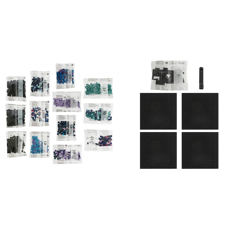 10" x 10" The Great Wave Pixelated Brick Art Kit by Make Market®