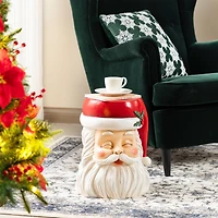 Glitzhome® 16"H Christmas MGO Santa Stool or Accent Table