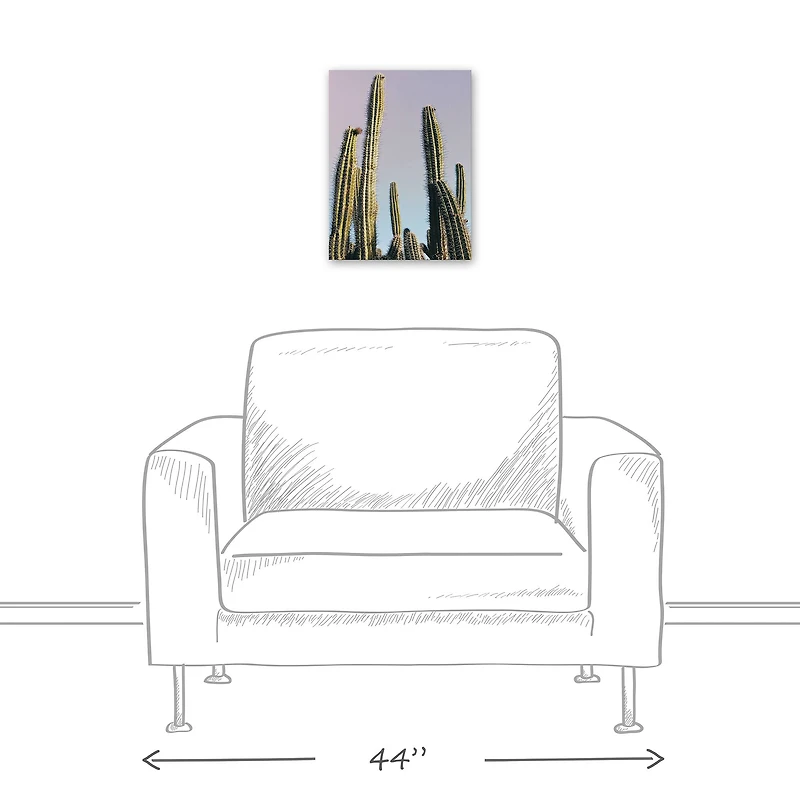 Tall Cactus 12" x 16" Canvas Wall Art