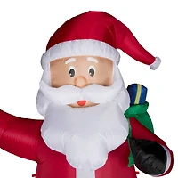 Glitzhome® 12ft. Inflatable Santa With Lights