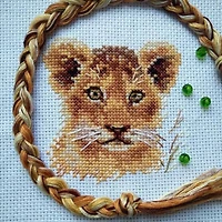 Alisa Animal Portraits Lion Cub Cross Stitch Kit