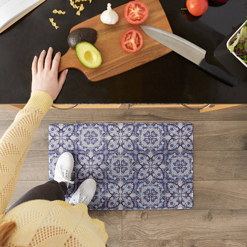 DII® Blue Tile Tufted Mat