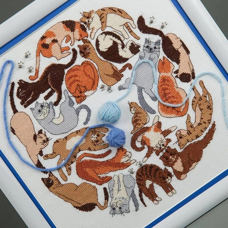 Crystal Art Counted Cross Stitch Kit Game Of Cats'