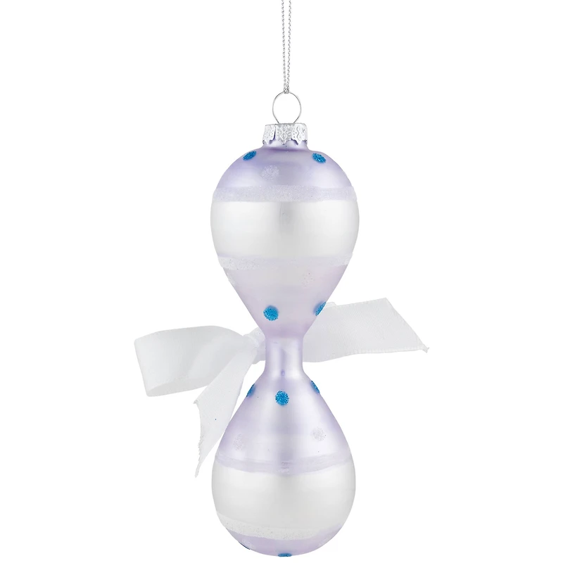 Baby Boy's First Christmas 2023 Glass Ornament - 5"