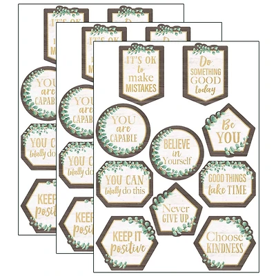 Teacher Created Resources Eucalyptus Positive Sayings Accents, 3 Packs of 30