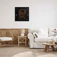 Stupell Industries Skull Crossbones Halloween Stars Canvas Wall Art