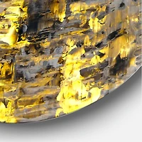 Designart - Yellow Meets Grey Abstract Art II