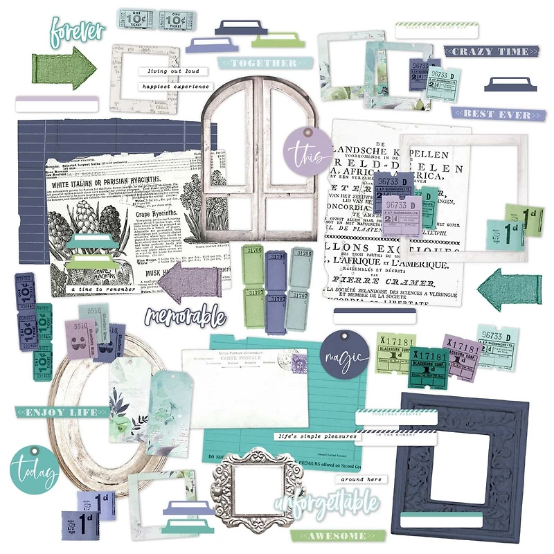 49 and Market ARToptions Viken Cardstock Ephemera Bits