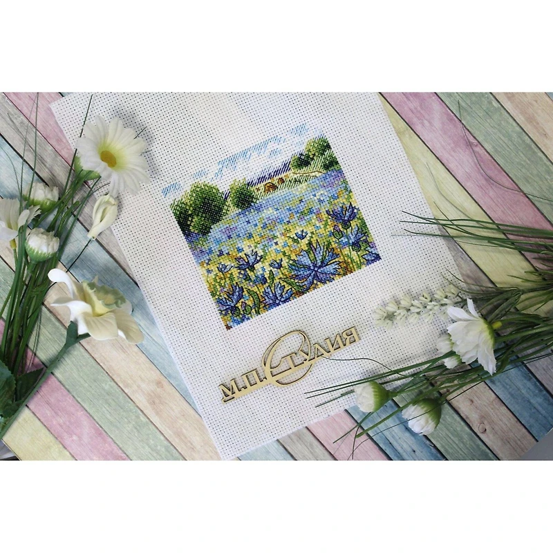 MP Studia Flower Field Cross Stitch Kit