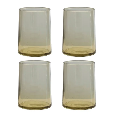 Hello Honey® 10oz. Chartreuse Modern Drinking Glass Set