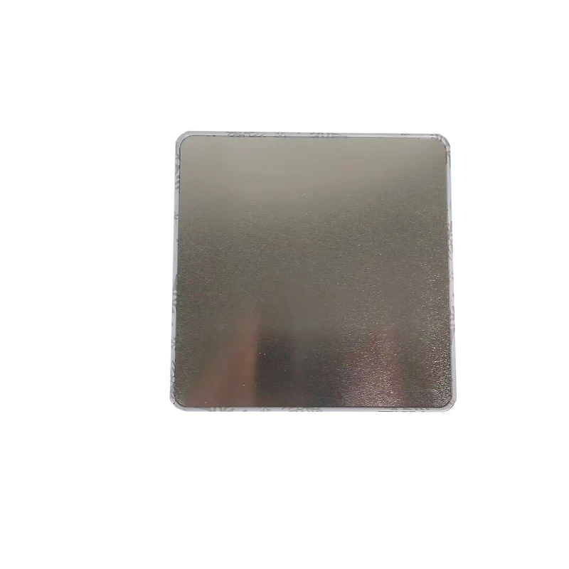 Snowflakes with Clear Window Square Christmas Tin by Makery™