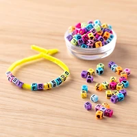 6.5mm Bright Alphabet Cube Beads by Creatology™
