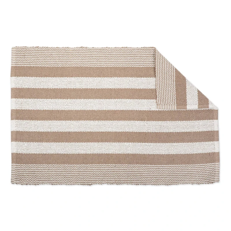 DII® Stone Cabana Stripe Recycled Yarn Rug, 2ft. x 3ft.