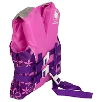 Swim Central Pink & Purple Floral Child Life Jacket Vest with Handle