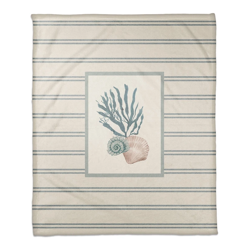 Snail and Olive Shell 50" x 60" Coral Fleece Blanket