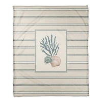 Snail and Olive Shell 50" x 60" Coral Fleece Blanket