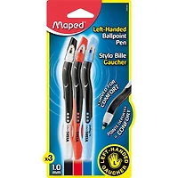 Maped® Visio Left-Handed Ball Point Pen, 3 Packs of 3
