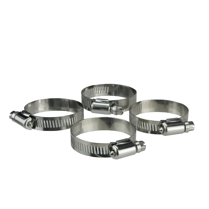 2.75" Stainless Steel Adjustable Swimming Pool Hose Clamps, 4ct.