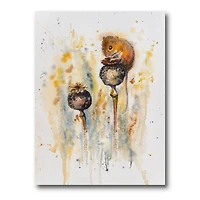 Designart - Mouse Sitting On Poppies