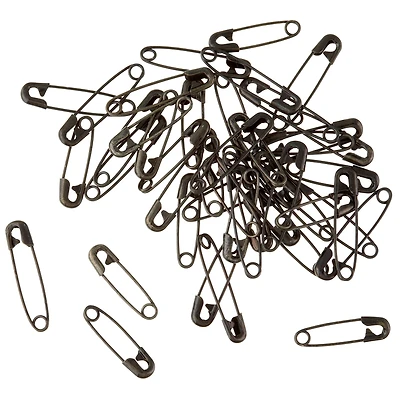 Loops & Threads™ Safety Pins, Black
