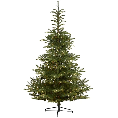 7.5ft. Pre-Lit Layered Washington Spruce Artificial Christmas Tree, Clear LED Lights