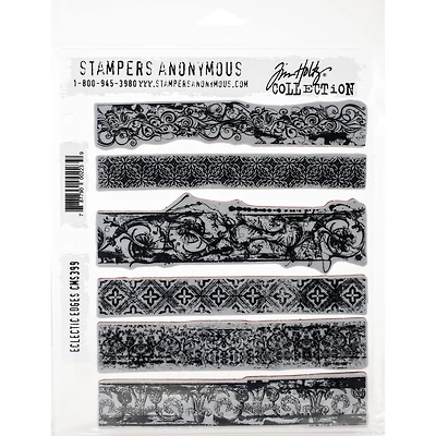 Stampers Anonymous Tim Holtz® Eclectic Edges Cling Stamps
