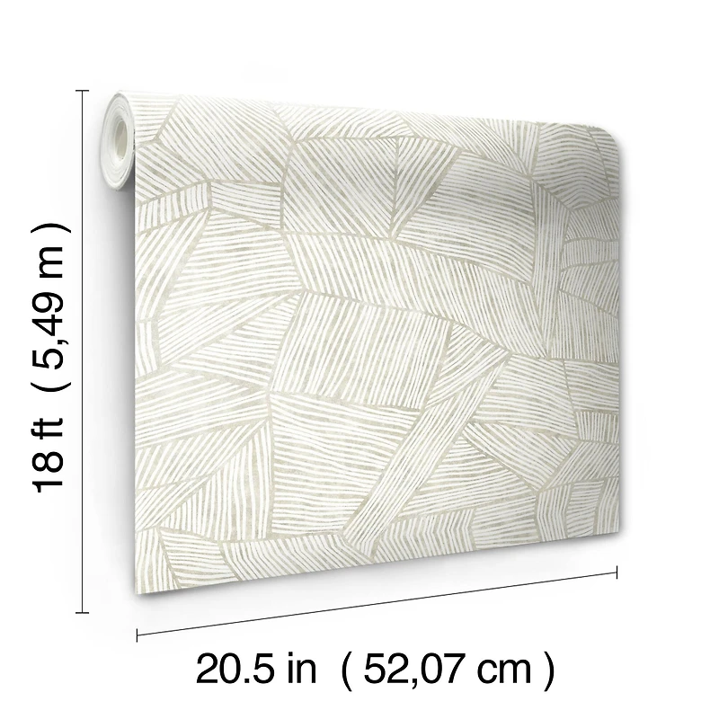 NuWallpaper Zen Garden Cream Peel & Stick Wallpaper