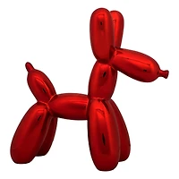 11" Electroplated Red Balloon Dog Figurine