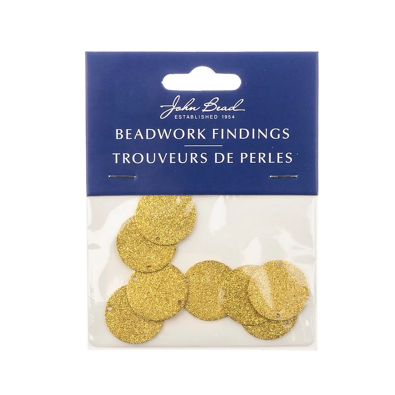 John Bead Beadwork Findings Gold Hole Round Circle Pendant