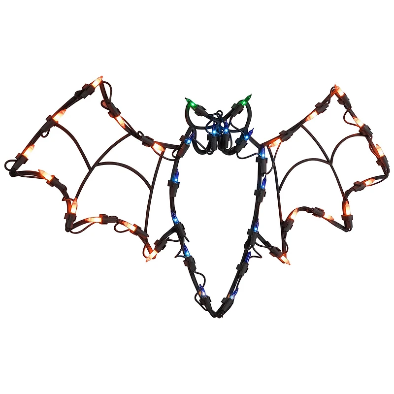 15" Lighted Bat Halloween Window Silhouette Decoration