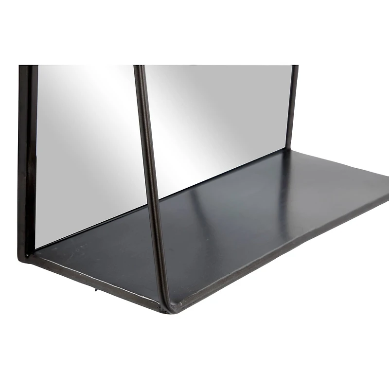 Gold Metal Industrial Wall Mirror, 3ct.